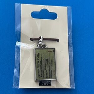 Walt Disney Museum E Ticket Green Charm - ETicket Disneyland